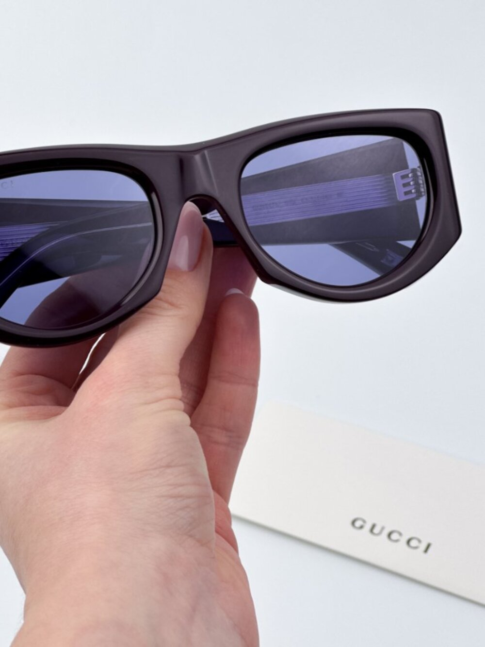 GUCCI GG1917S 010 VIOLET RECTANGULAR SUNGLASSES